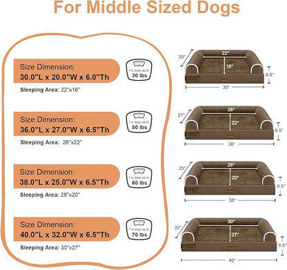 Large Dog Bed Orthopedic Washable: Beds Bolster XL Bed Big XLarge Dogs Egg - Image 6
