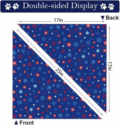 4th of July Dog Bandanas, 2 Pack Reversible USA Patriotic Bandana - Image 5