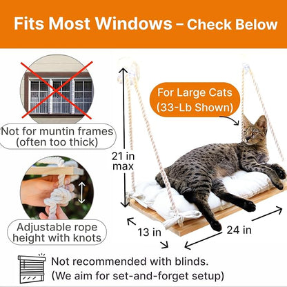 Large Cat Window Perch with Industrial-Grade Suction Cups - Image 6