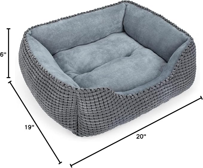 MIXJOY Dog Bed for Large Medium Small Dogs, Rectangle Washable Sleeping Puppy - Image 8