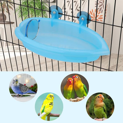 Hypeety Bird Bath with Mirror Portable Bird Bath Bird Bathroom - Image 7