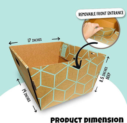 Cats Desire Disposable Litter Box No Plastic Solution w/ Low Entry & Enclosed - Image 3