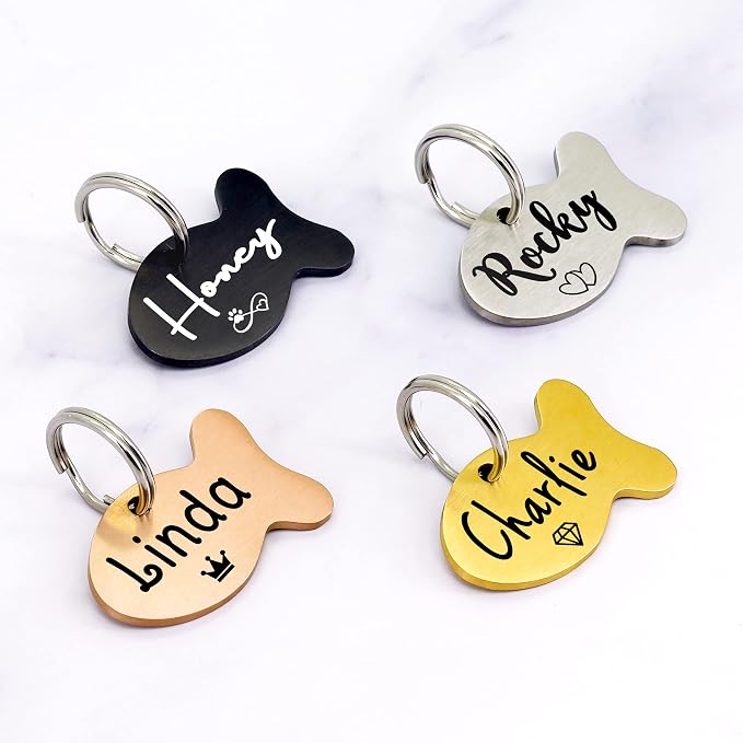 Ultra Joys Cat ID Tag Personalized Pet Tags, Durable Stainless Steel Small Pet - Image 8