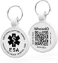 ESA Dog Tag, QR Code Dog Tag, Modifiable Free Pet Online Profile, Scannable QR by WhoseID