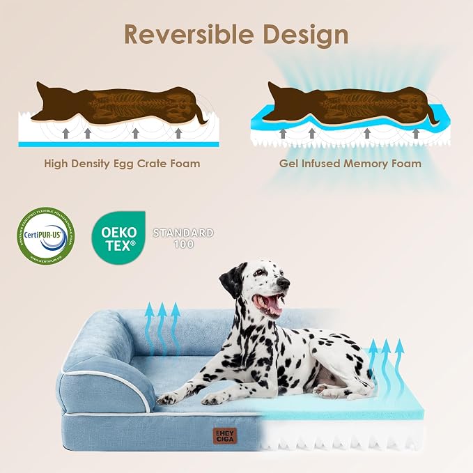 EHEYCIGA Orthopedic Dog Bed for Medium Dogs, Waterproof Memory Foam Medium Dog - Image 4