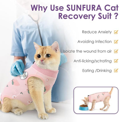 SUNFURA Cat Recovery Suit, Kitten Surgical Full Bodysuit - Image 6