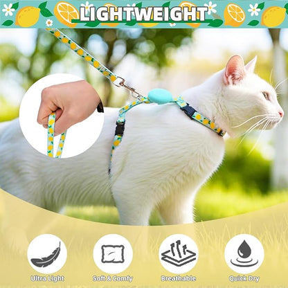 PUPTECK Adjustable Cat Harness and Leash Set Escape Proof Kitten Strap Collar - Image 5