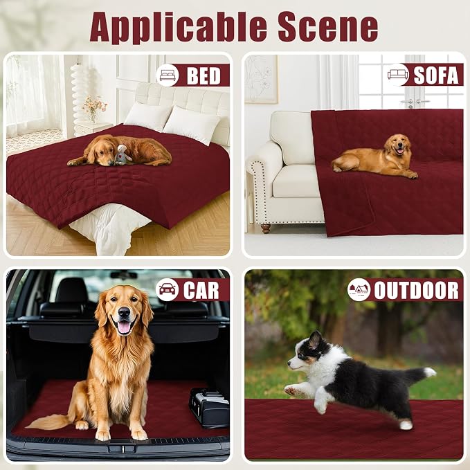 Smiry Waterproof Dog Bed Cover Blanket 68x82, Soft Reversible Pet Blanket - Image 5