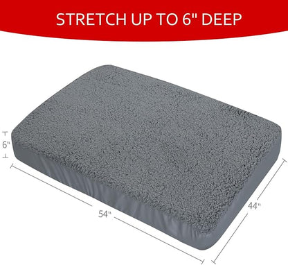 Dog Bed Covers 2 Pack Soft Plush Replacement Washable, Waterproof Pet Mattress - Image 6