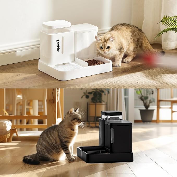 Automatic Cat Feeder and Water Dispenser Set, 2 in 1 Gravity Cat Food Dispenser - Image 8