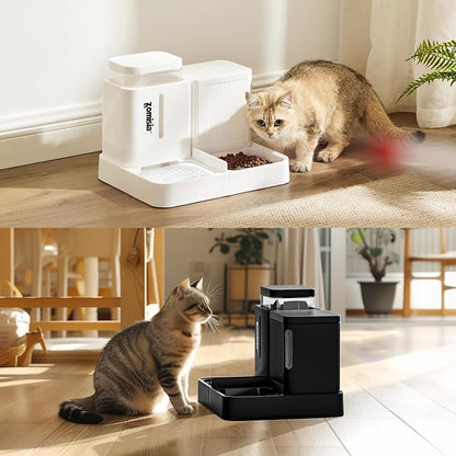 Automatic Cat Feeder and Water Dispenser Set, 2 in 1 Gravity Cat Food Dispenser - Image 8