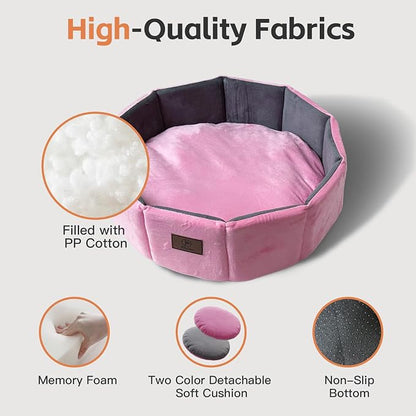 PJYuCien Premium Orthopedic Memory Foam Round Pet Bed - Image 3