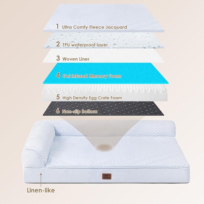 EHEYCIGA XXL Dog Bed Memory Foam, Orthopedic Giant Dog Bed Jumbo - Image 5