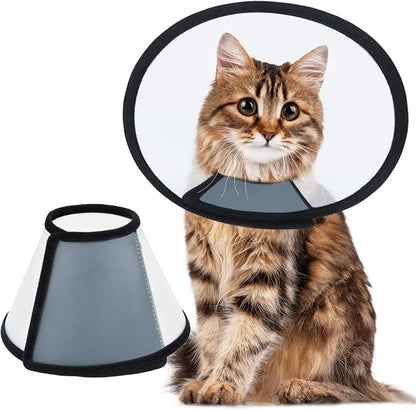 Vivifying Cat Cone, Adjustable Recovery Pet Cone, Lightweight Plastic by Vivifying