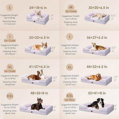 EHEYCIGA Orthopedic Dog Bed for Medium Dogs, Waterproof Memory Foam Medium Pet - Image 2