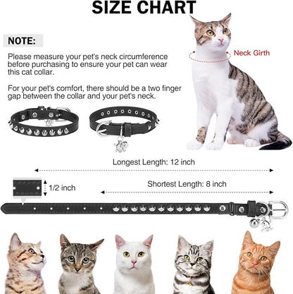 Leather Cat Collars for Boy Girl Cats - Image 2