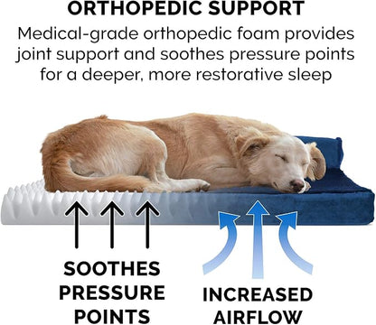 Furhaven Orthopedic Dog Bed for Large/Medium Dogs w/ Removable Bolsters & - Image 4
