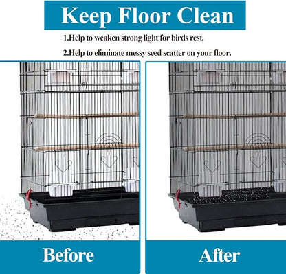 ASOCEA Large Bird Cage Seed Cather, Bird Cage Cover Adjustable Soft Airy Skirt - Image 3