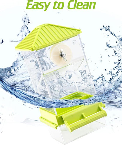 BNOSDM No Mess Automatic Bird Feeder 2 Pcs Anti-Splash Bird Feeder Acrylic - Image 7