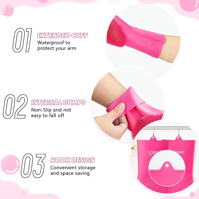 Pecute Pet Grooming Gloves Large, Heat Resistant Dog Washing Gloves - Image 7