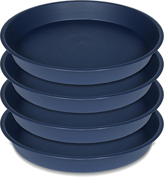 4 Pack of 16 inch Plant Saucer, Heavy Duty Round Plant Trays by Bleuhome