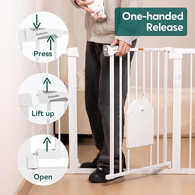 Babelio 36-56" Extra Wide Auto Close Baby Gate - Image 4