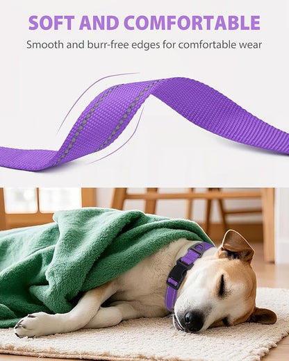 Joytale Large Dog Collar, Reflective and Adjustable Nylon Pet Collar - Image 3