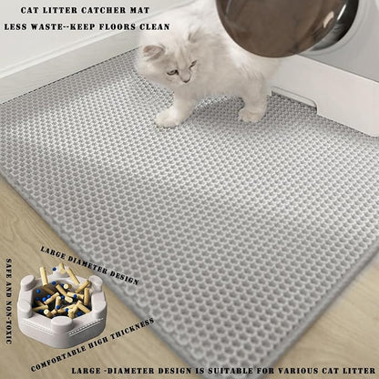HCY&WLD Cat Litter Mat, 45x26/35x24/30x22/24x18 Inch Double Layer Cat Litter - Image 4