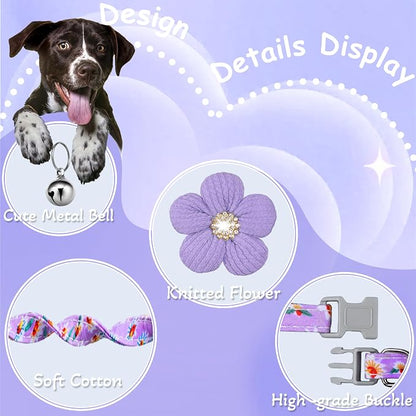Large Dog Collar with Flower, Dog Collars - Image 2