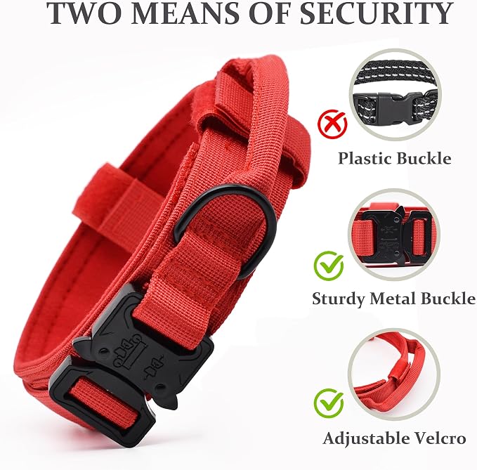 Tactical Dog Collar, Adjustable Military Training Nylon Dog Collar - Image 4