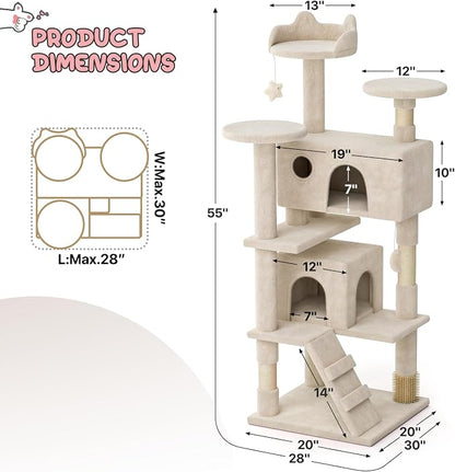 MoNiBloom 54 Inch Cat Tree Tower - Image 2