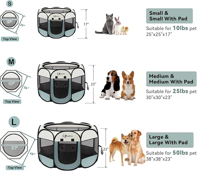 Large Dog Cat Playpen, Puppy Pet Playpen Indoor - Image 9