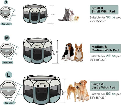 Dog Cat Playpen, Puppy Pet Playpen Indoor - Image 9