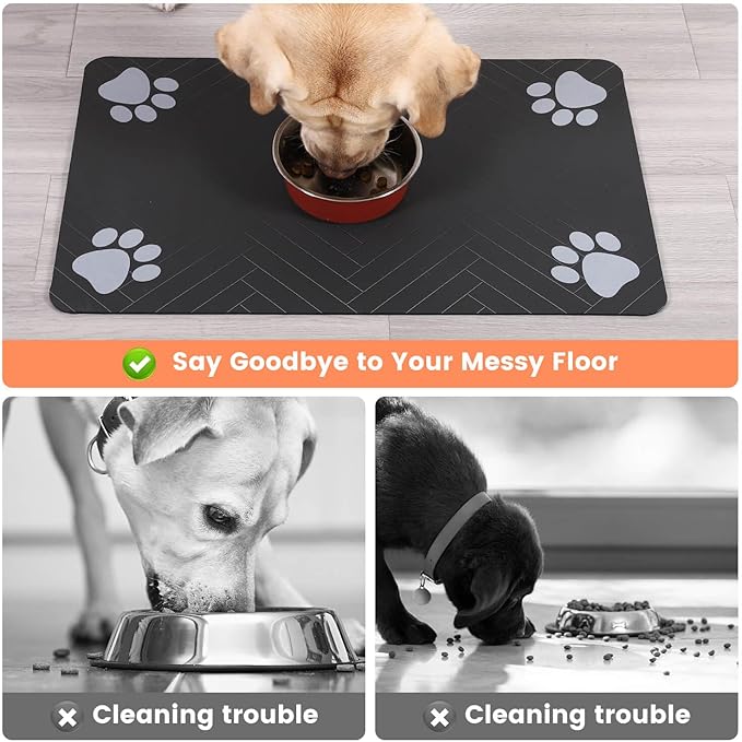 Pet Feeding Mat-Absorbent Pet Placemat - Image 2