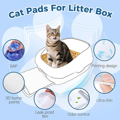 Cat Pads 50 ct Super Absorbent Pet Pee Pads Compatible - Image 3
