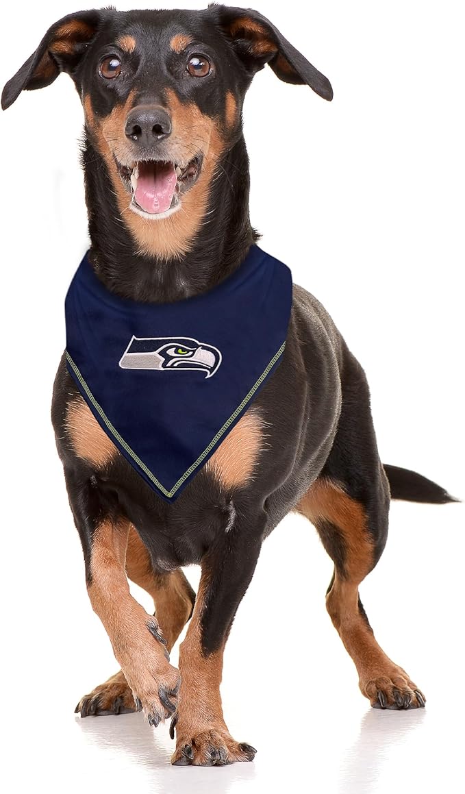 NFL Seattle Seahawks TIE Bandana, Large/X-Large. Dog Bandana Scarf Bib - Image 3