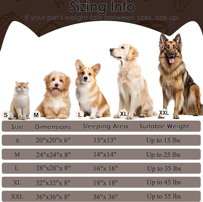 Extra Large Dog Beds, 36 Inch Human Dog Anxiety Relief Comfort Bed, - Image 2