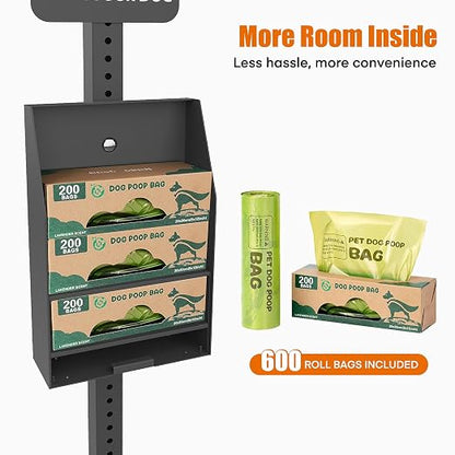 Dog Waste Station Outdoor, Pet Waste Disposal Station Rustproof Aluminum - Image 4