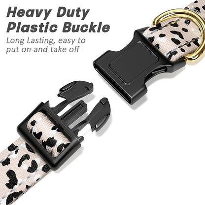 Reflective Dog Collar for Small Dogs, Cute Leopard Style Adjustable Heavy-Duty - Image 4