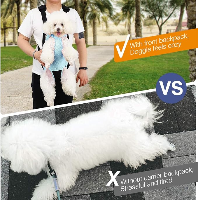 Pawaboo Pet Carrier Backpack, Adjustable Pet Front Cat Dog Carrier Backpack - Image 6