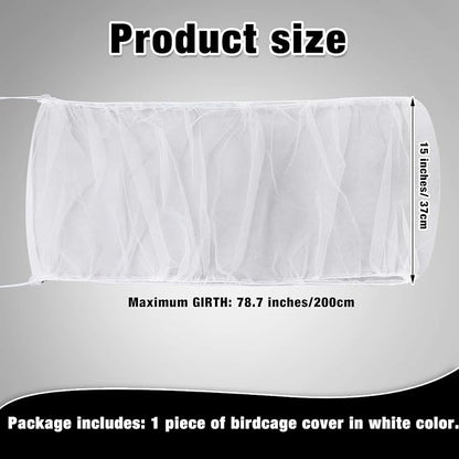 Shappy Large Bird Cage Seed Catcher, Bird Cage Cover Net Skirt Guard, - Image 2