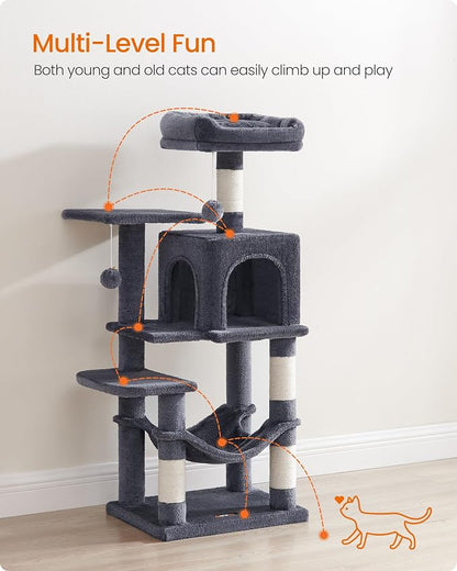 Feandrea Cat Tree, 44.1-Inch Cat Tower, Plush Multi-Level Condo - Image 3