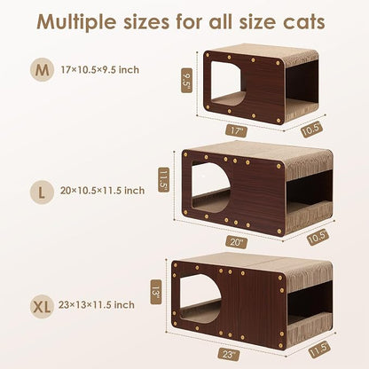 EHEYCIGA Cardboard Cat Scratcher House, 17-Inch Corrugated Cat Scratcher - Image 6