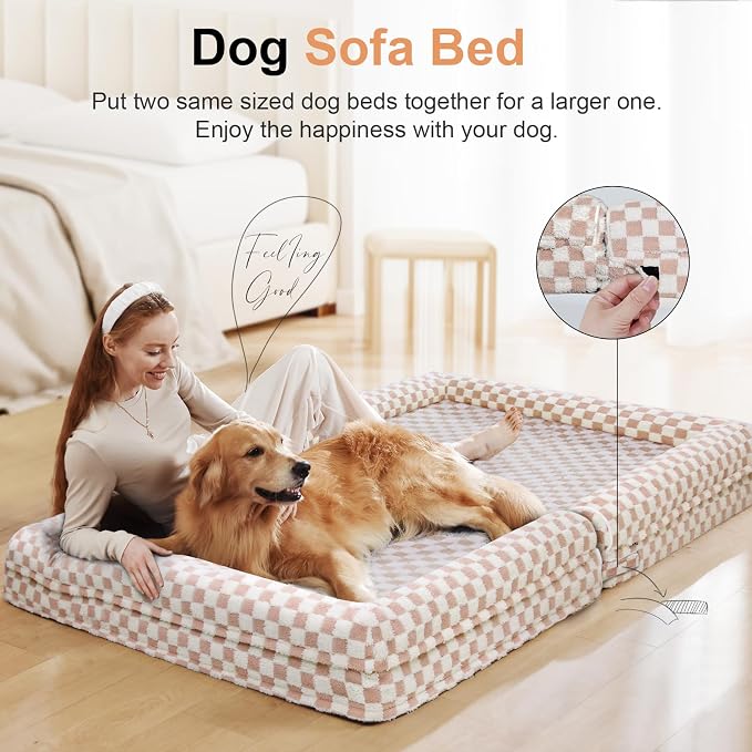 Large Dog Bed Orthopedic Washable: Beds Bolster XL Bed Medium Large Dogs Egg - Image 3