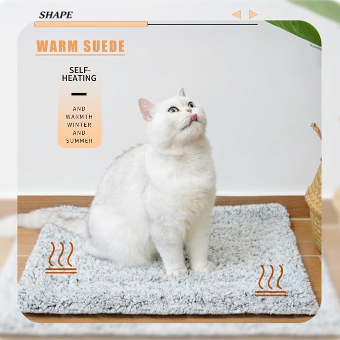 Two Uses'Cat Mat, Self Warming&Cooling Cat Mat.12 * 20in- Cooling Cat Pad - Image 2