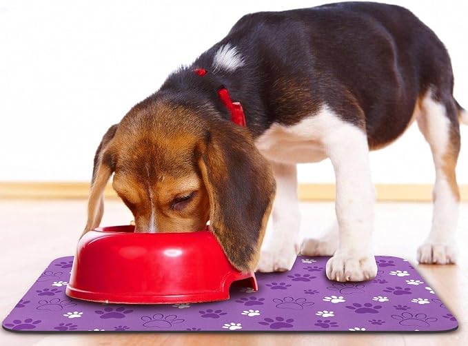Dog Food Mat, Absorbent Water Bowl Mats Cat Pet Feeding Placemats 17 * 30 inch - Image 6