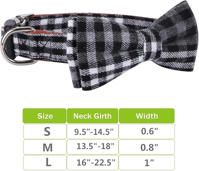 Faleela Soft &Comfy Bowtie Dog Collar, Detachable and Adjustable Bow Tie Collar - Image 6