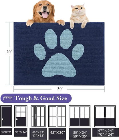 Buganda Dog Door Mat for Muddy Paws, Absorbent Dirt Trapper Non Slip Indoor - Image 2
