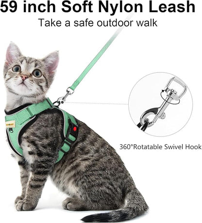 Cat Harness and Leash for Walking, Retractable Cat Harnesses and Leash Set - Image 2