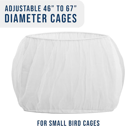 Universal Bird Cage Seed Catcher Universal Mesh Skirt Cover Stretchy Small - Image 3